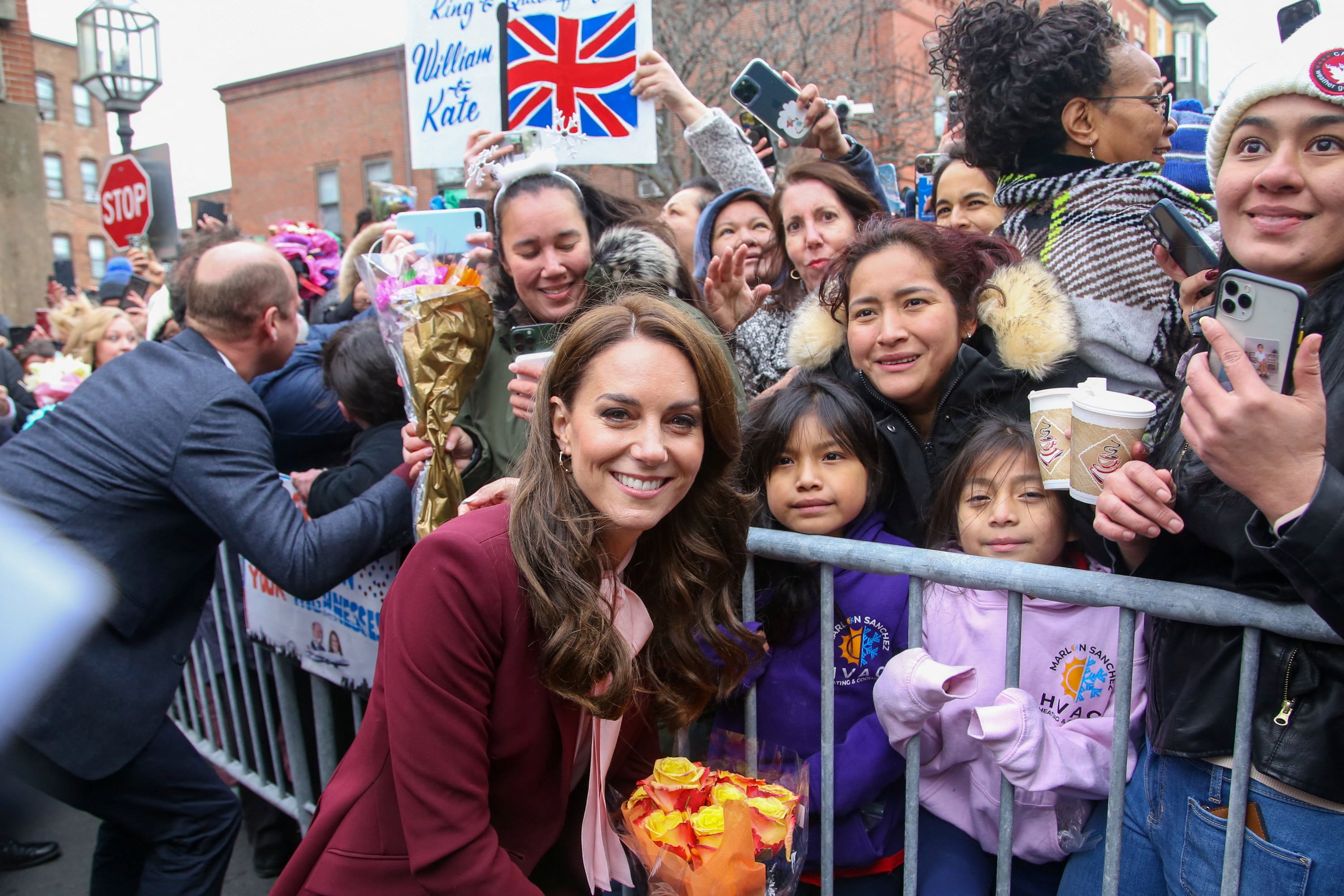 Kate Middleton durante un viaje a Boston. (Reba Saldanha/Pool via REUTERS)