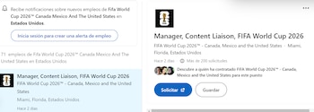 ¿Qué vacantes tiene la FIFA
