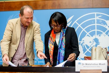 Funcionarios de la OMS antes