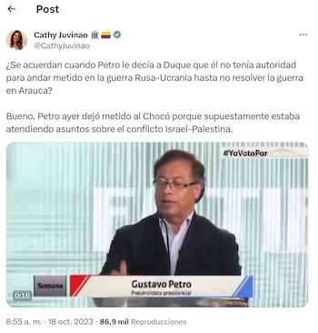 Cathy Juvinao le recordó a