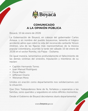 Este es el comunicado de