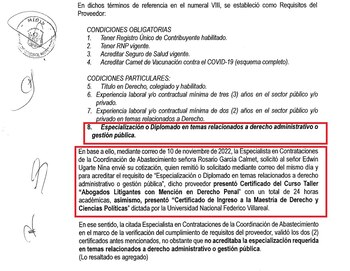 Contraloría sostiene que Edwin Ugarte Nina incumplió con los términos de referencia para ser contratado en el MIDIS.
