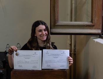 Violeta Albinarrate cursa el último