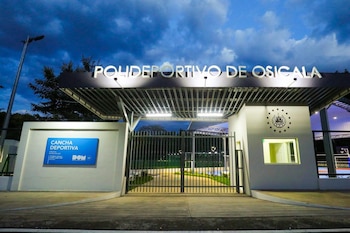 Más de 5 mil habitantes podrán usar el nuevo centro deportivo de La Montaña en Osicala, Morazán Sur. (Foto cortesía Dirección de Obras Municipales)