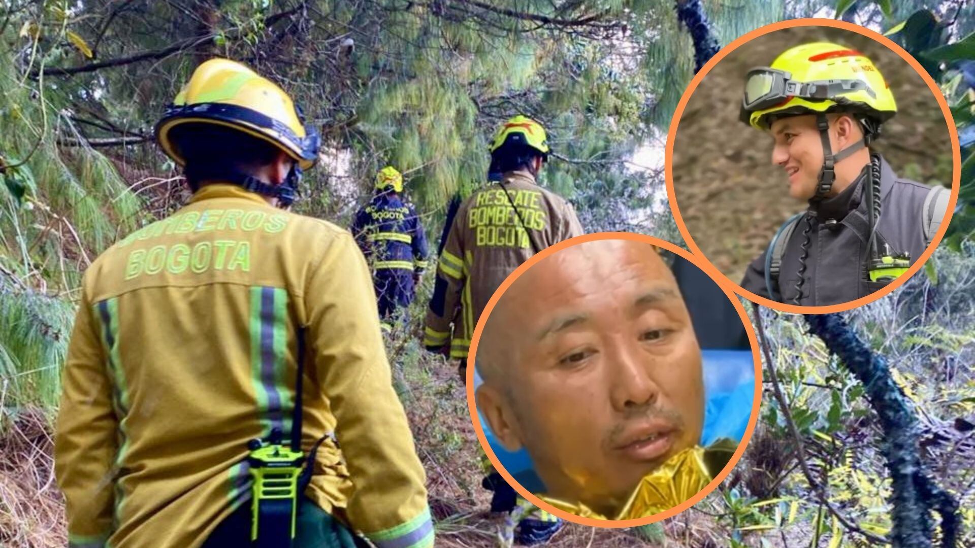 Con notable emoción, bombero que halló al extranjero perdido en Monserrate relató cómo fue el rescate y la curiosa frase del hombre cuando fue encontrado