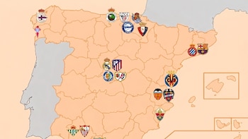 El mapa de LaLiga evidencia su dependencia de la economía de España: “Cada vez es más difícil que los equipos pequeños tengan su representación”