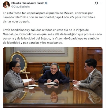 Sheinbaum publicó la foto del