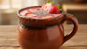 Cómo preparar atole de fresa