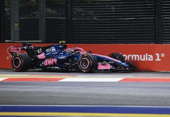 El argentino Franco Colapinto (Alpine), en el Gran Premio de Singapur (EFE/EPA/FAZRY ISMAIL)