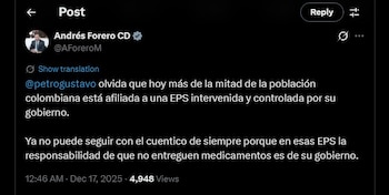 Andrés Forero se metió en