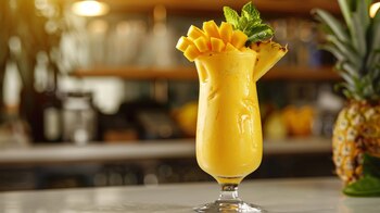 El smoothie de piña y