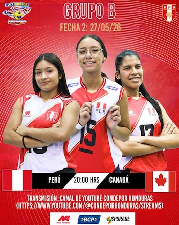La selección peruana de vóley Sub 17 debutará ante Canadá en la Copa Panamericana 2026.