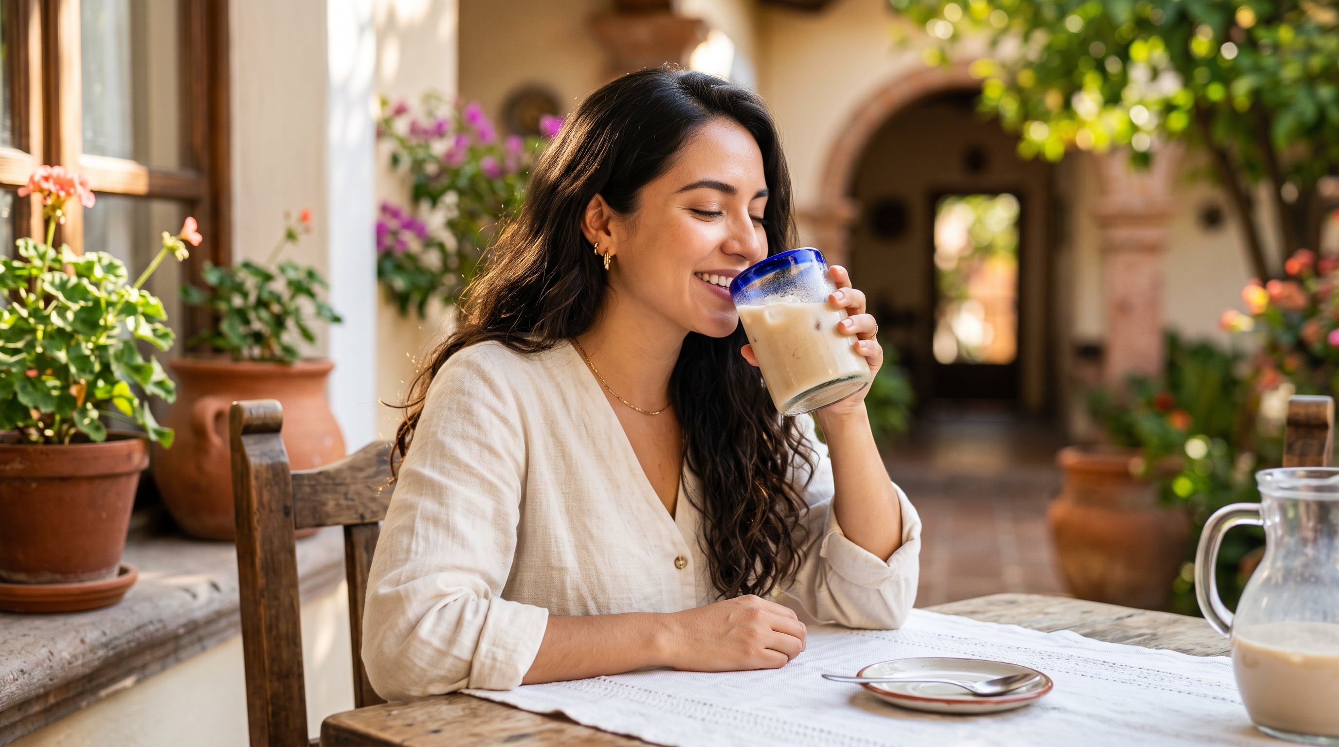 Dejar reposar la horchata en refrigeración antes de servir permite que los sabores se integren mejor. (Imagen Ilustrativa Infobae)