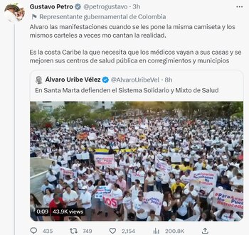 Respuesta de Petro a Uribe