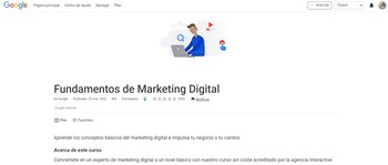 El curso ofrece certificados para