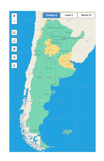 mapa alerta amarilla