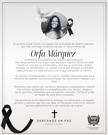 Orfa Márquez, contratista de la