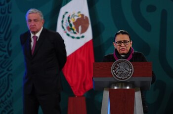 La titular de la SSPC enalteció los programas sociales de AMLO (Foto: DANIEL AUGUSTO /CUARTOSCURO.COM)