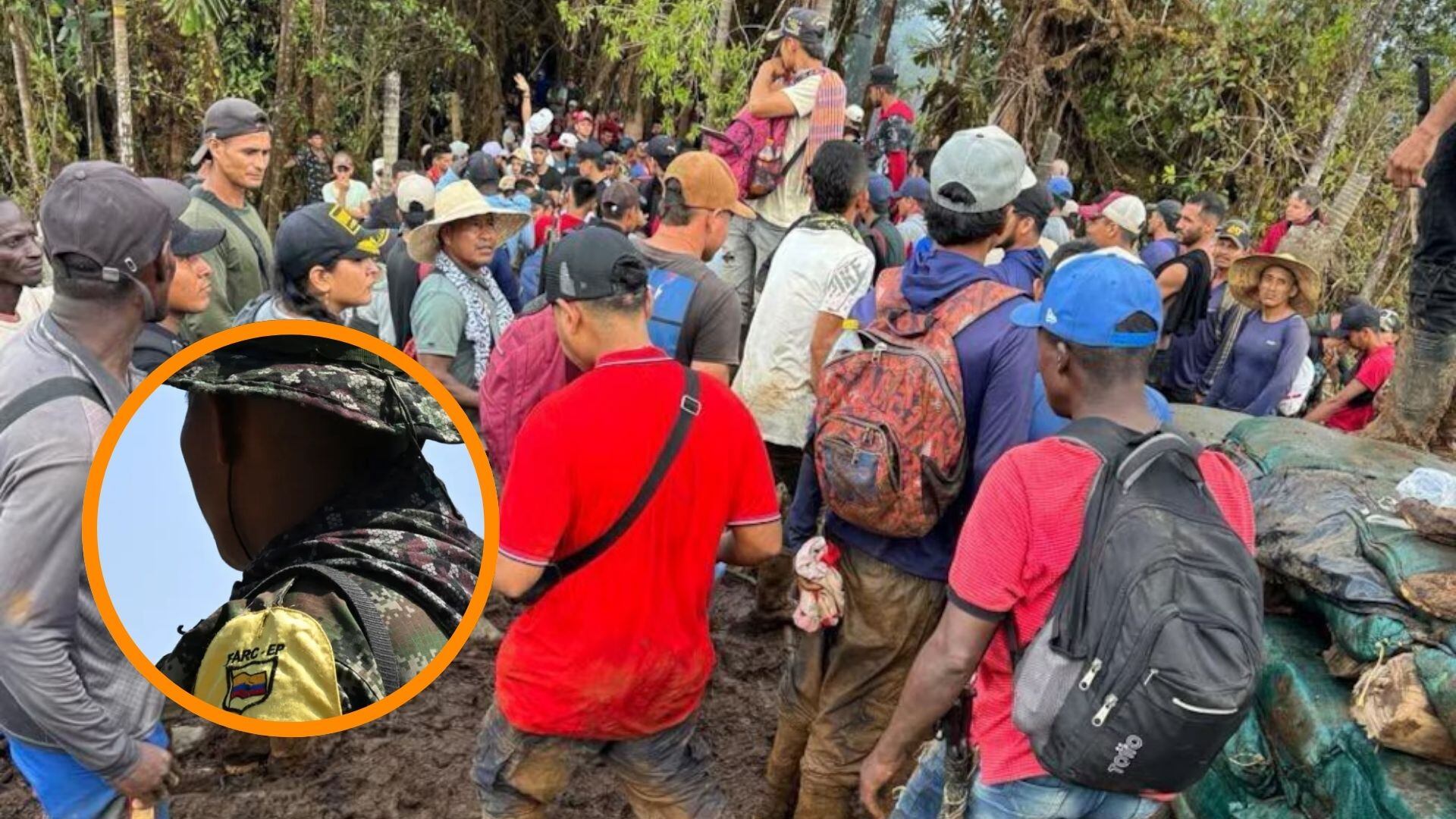En El Tambo, Cauca, cerca de 600 personas rodearon a 45 militares durante una operación, en un hecho atribuido a las disidencias de las Farc - crédito Captura de Pantalla Redes Sociales/AFP