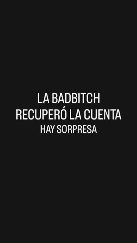 Un mensaje publicado en redes sociales comunica la recuperación de la cuenta de Instagram de Wanda Nara.