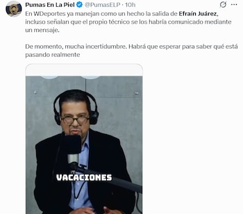 La primicia la dio a conocer el comunicador Alejandro Gómez.