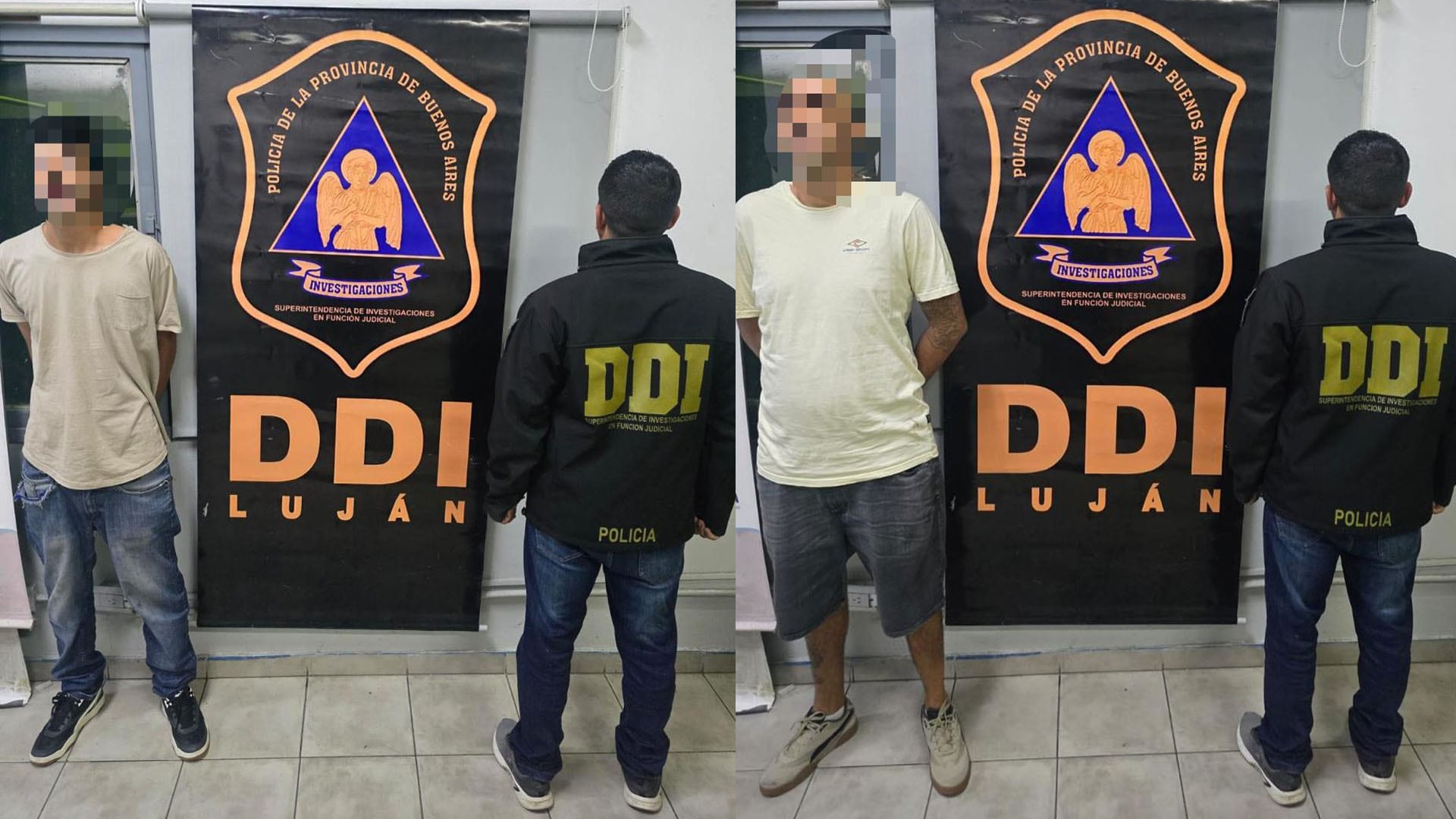 Dos hombres, presuntos responsables de un robo con toma de rehén en una vivienda, fueron detenidos por efectivos de la DDI Luján.