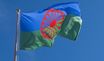 Bandera del pueblo gitano. (Europa Press)