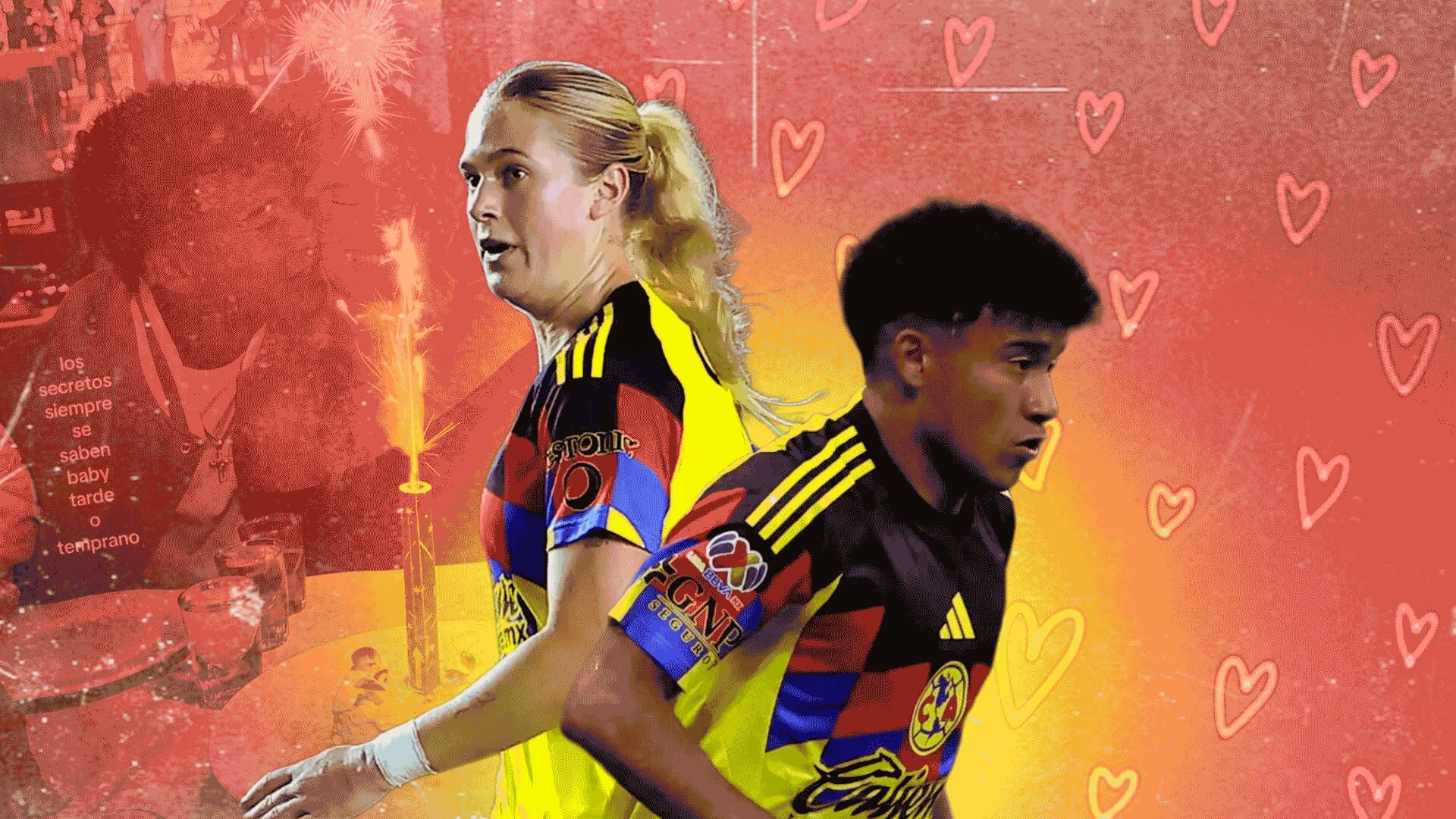 Interacciones en redes, publicaciones en los mismos lugares y una camiseta en un video alimentaron la versión de un romance. (Ilustración: Jesús Aviles)