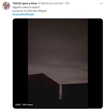 Reportan extrañas luces en el