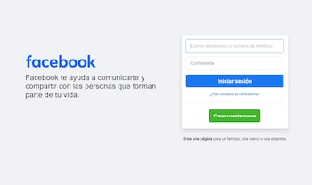 Versión de Facebook para escritorio.