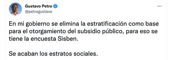 Discusión entre Mario Hernández y Gustavo Petro por los estratos sociales. Captura de pantalla