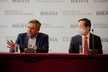 El canciller boliviano, Rogelio Mayta