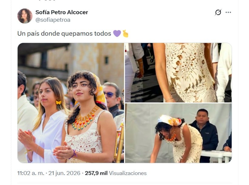 Así votó Sofía Petro en las elecciones presidenciales de Colombia en la segunda vuelta - crédito @sofiapetro/X
