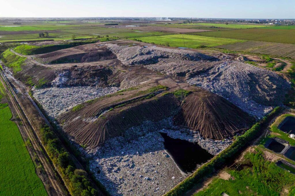 El predio de relleno sanitario en el barrio Ricardone, donde hallaron los restos humanos recientemente