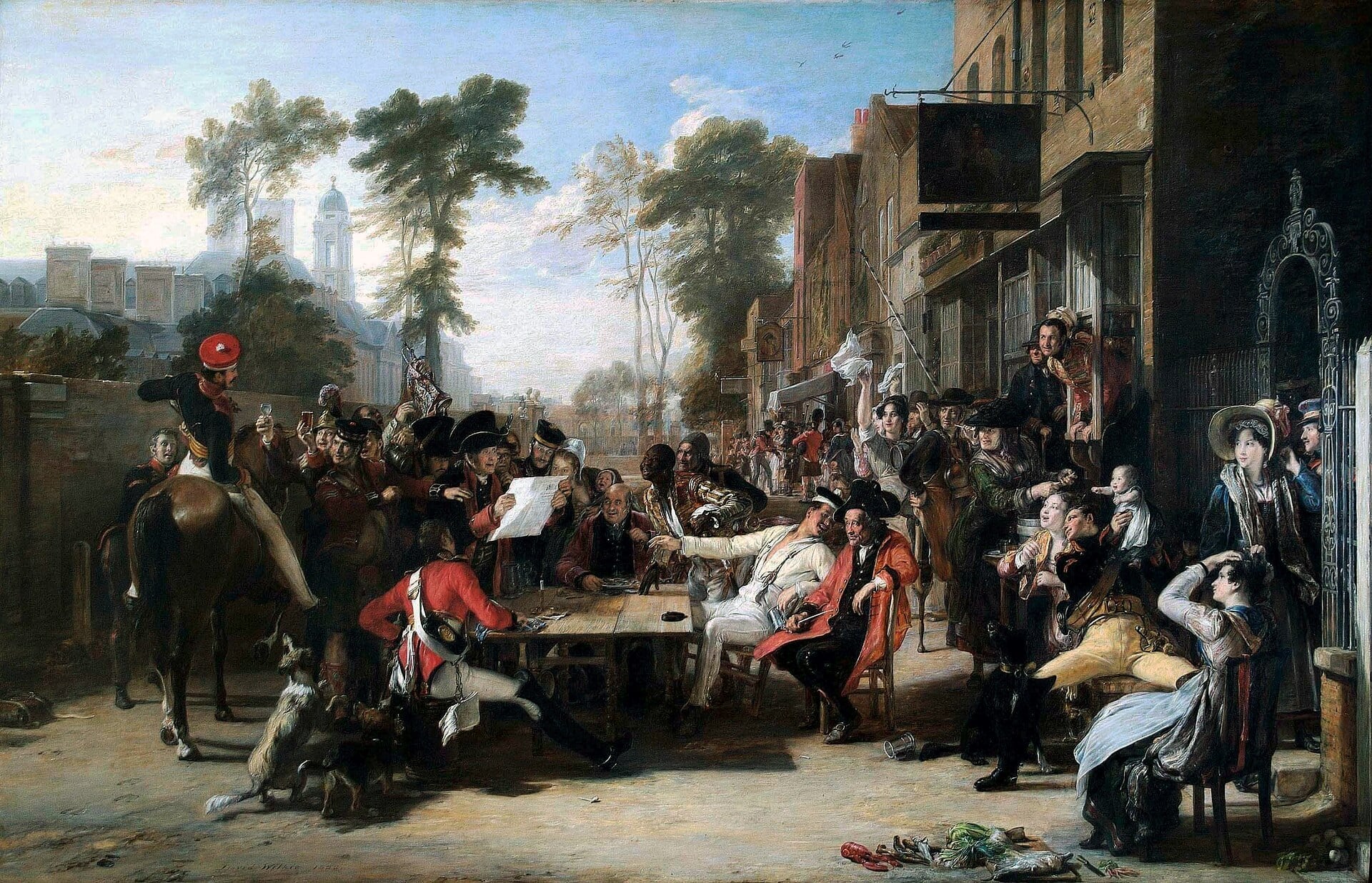“Los pensionistas de Chelsea leyendo el informe de Waterloo”, de Sir David Wilkie