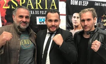 Walter Masseroni, junto a sus hijos Emanuel (periodista) y Nicolás (campeón argentino y sudamericano peso mediano) (Archivo familiar)