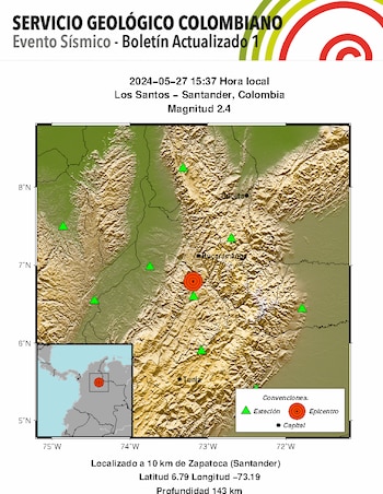 Temblor en Santander