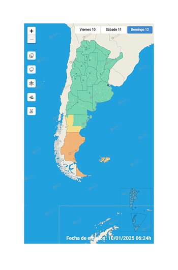 Alerta naranja por vientos en