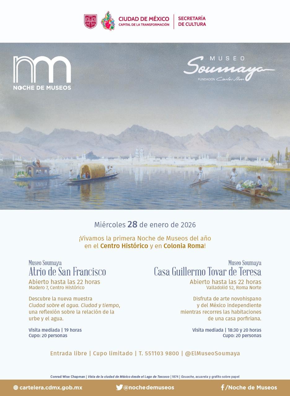 Visitas mediadas y arte contemporáneo: el Museo Soumaya se suma a la Noche de Museos capitalina.