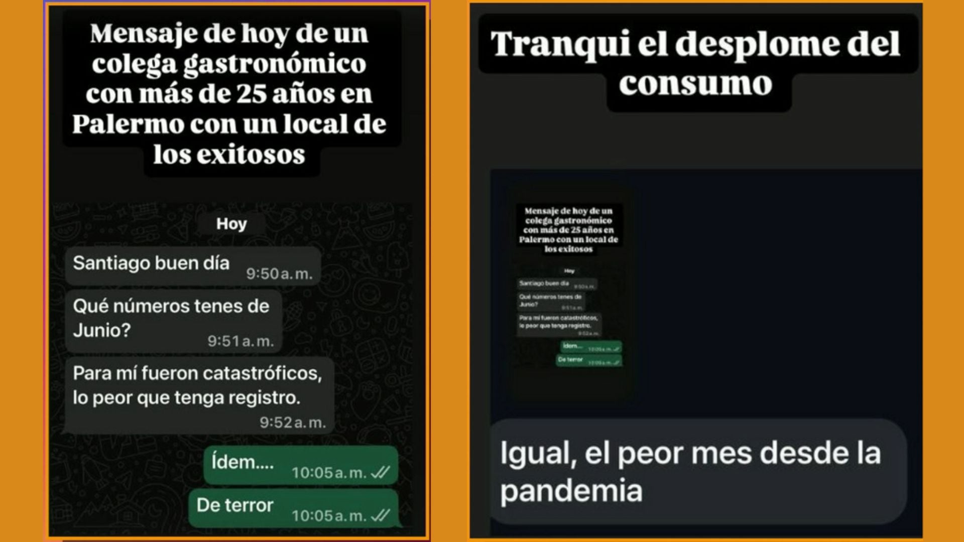 El cambio en los hábitos de consumo redujo el gasto de las familias en restaurantes y profundizó la crisis de la gastronomía (Infobae en Vivo)