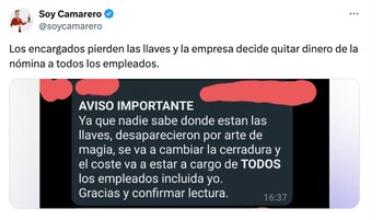 El posteo tuvo más de