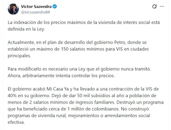 Víctor Saavedra, economista, recordó que
