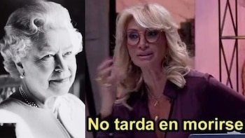 Adela Micha y Reina Isabel II