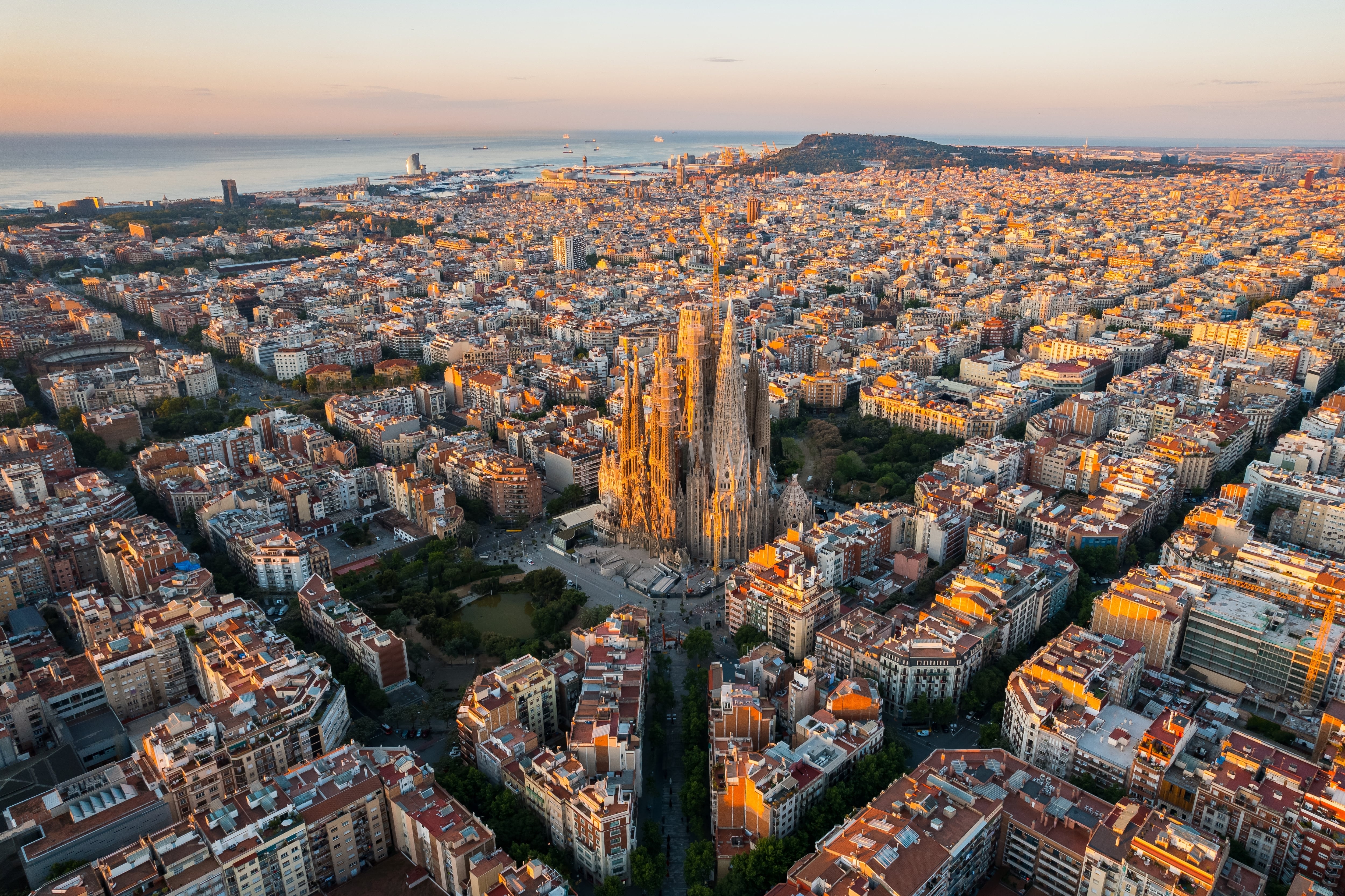 Vista aérea de Barcelona.