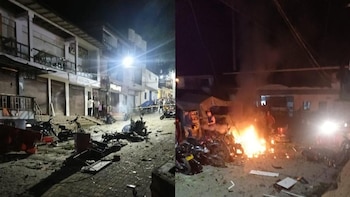 Reportan fuerte explosión en Briceño, Antioquia: un policía resultó herido y daños a la estación