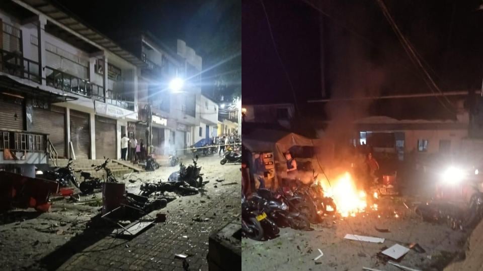 Una detonación de una motocicleta se produjo en la plaza principal del municipio de Briceño, Antioquia. Se reporta una persona herida - crédito @soydeituango/X