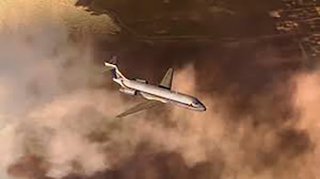 Reconstrucción del vuelo, previo a desaparecer del radar (captura)