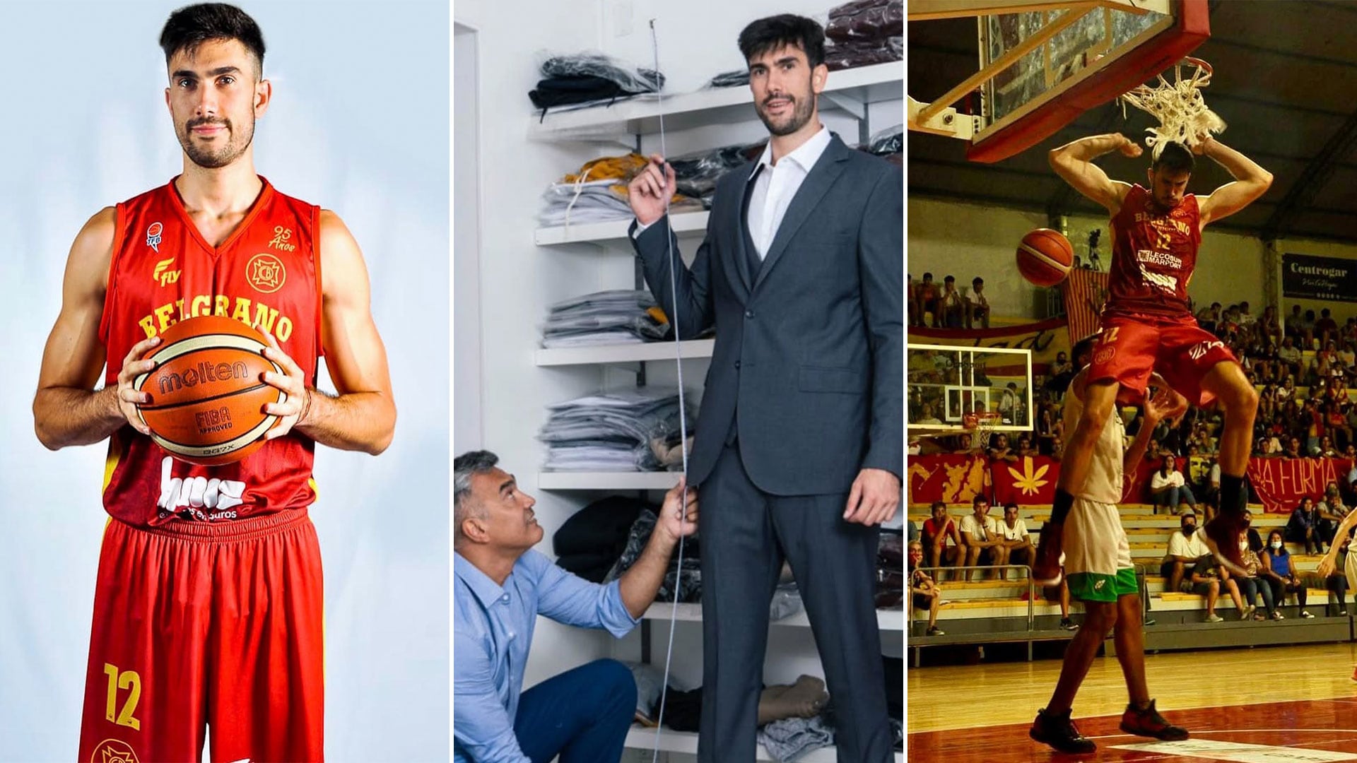 Joaquín Lallana, el hombre más alto de la Liga Federal de básquet y cuarto en la historia de la Liga Nacional