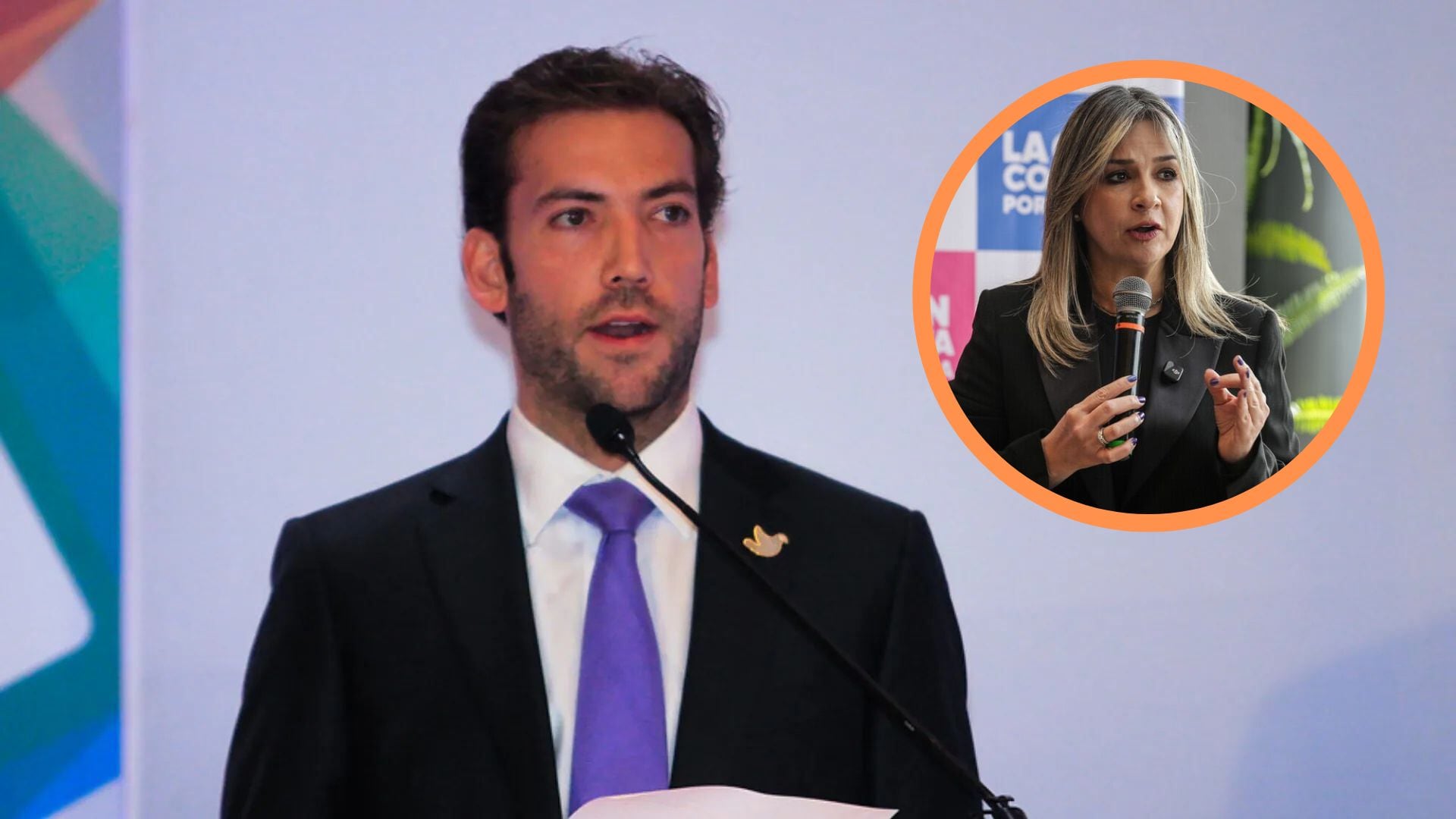 Martín Santos y Vicky Dávila se enfrentaron en redes sociales tras confirmarse el regreso de la excandidata al periodismo - crédito Diego Pineda/Catalina Olaya/Colprensa