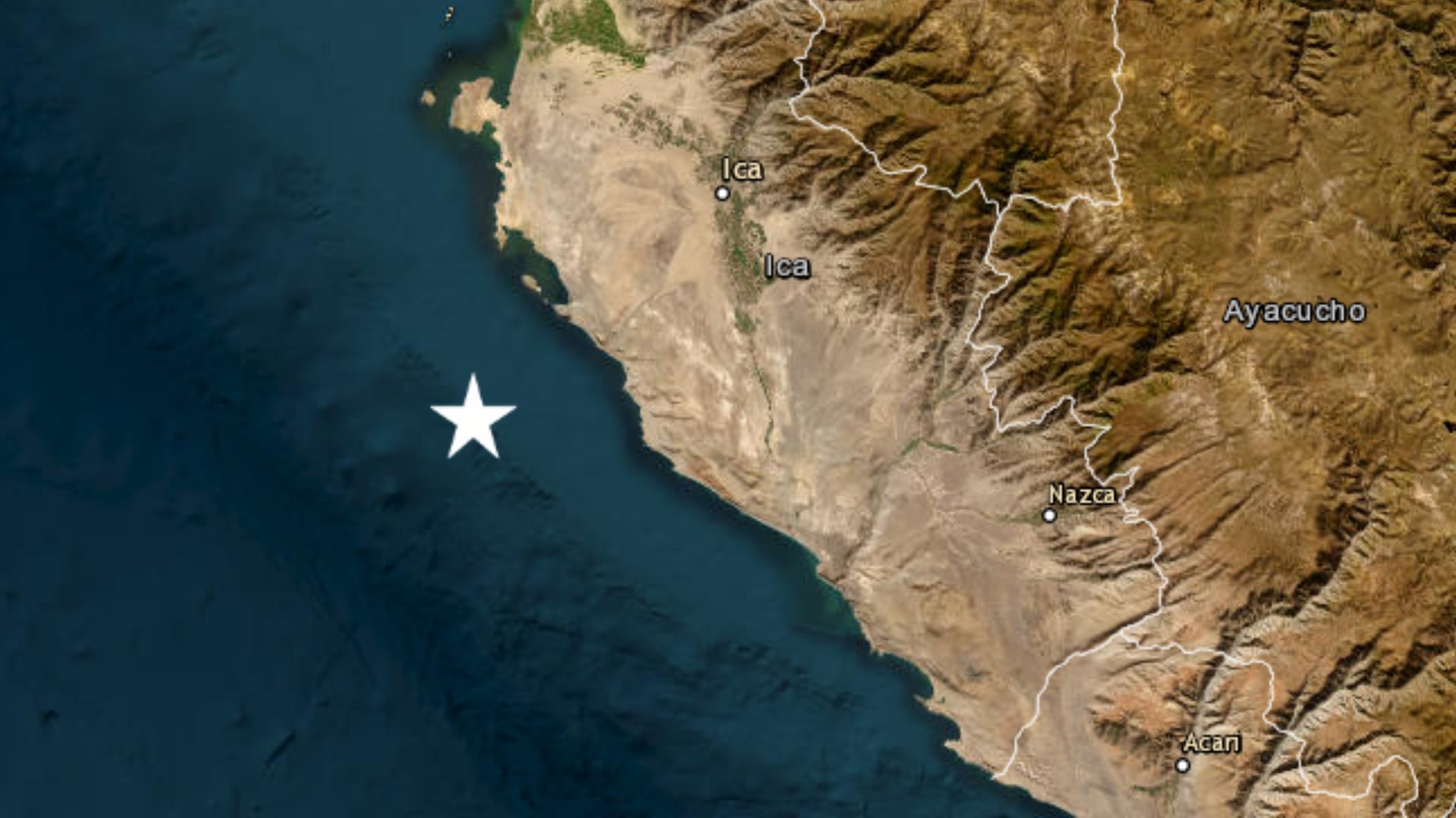 Nuevo sismo de magnitud 4,5 se registra en el mar frente a Ica este sábado. Captura: IGP